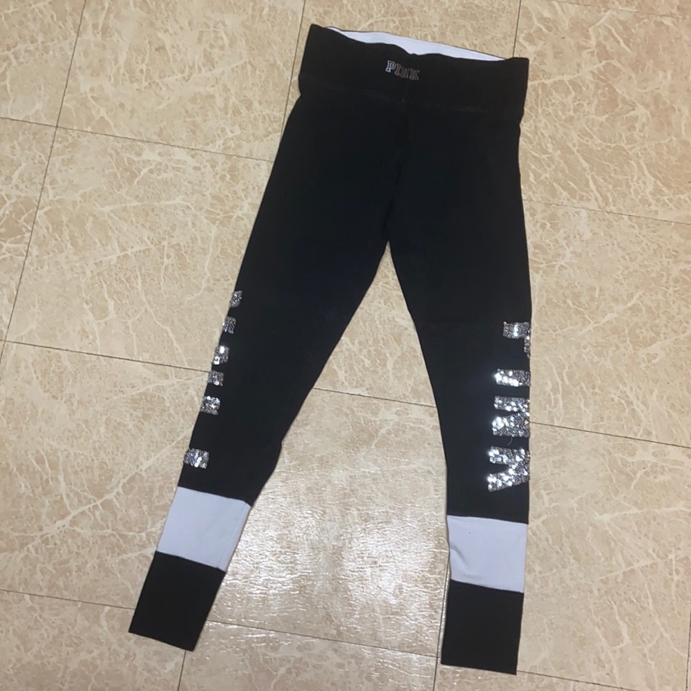 Pink sequin leggings